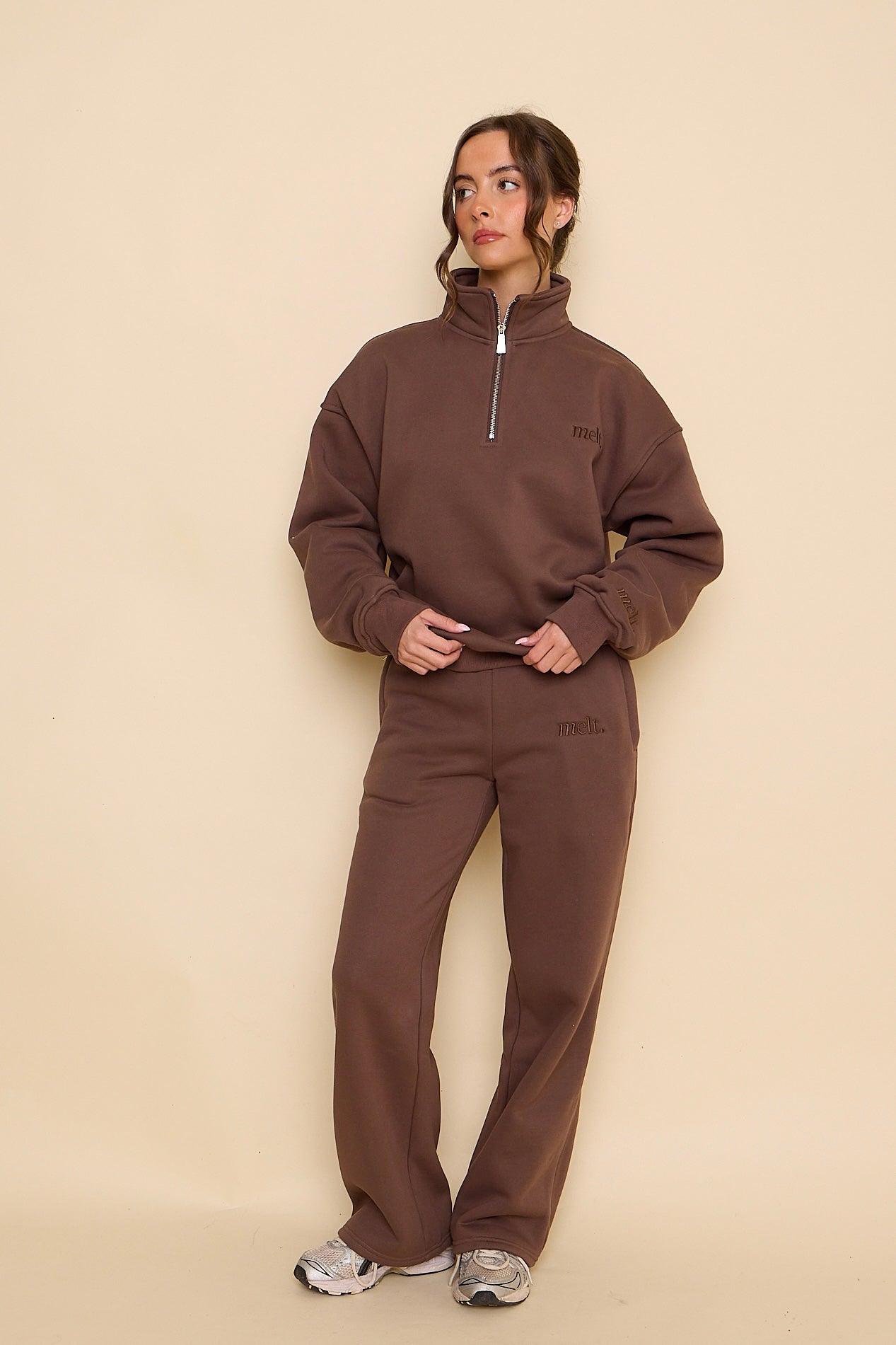 1/4 Zip Sweater | Espresso – melt.