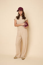 Pointelle Trousers | Latte