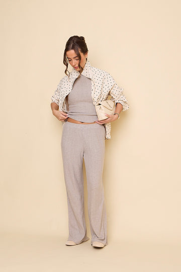 Pointelle Trousers | Grey