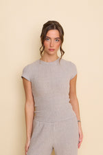 Pointelle Top | Grey