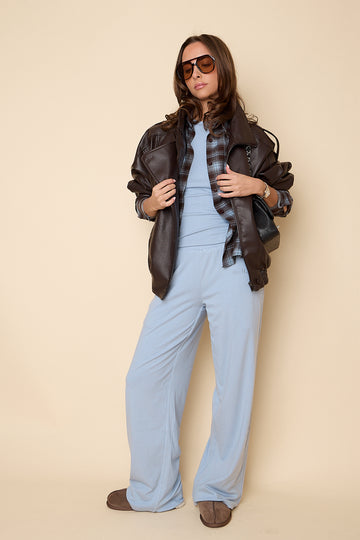 Straight Leg Trouser | Baby Blue