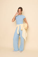 Pointelle Trousers | Baby Blue