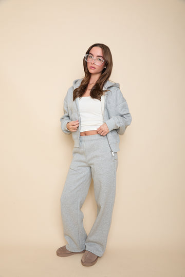 Straight Leg Joggers | Grey Marl