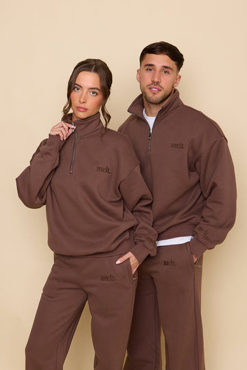 1/4 Zip Sweater | Espresso