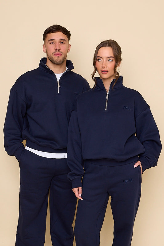 1/4 Zip Sweater | Navy