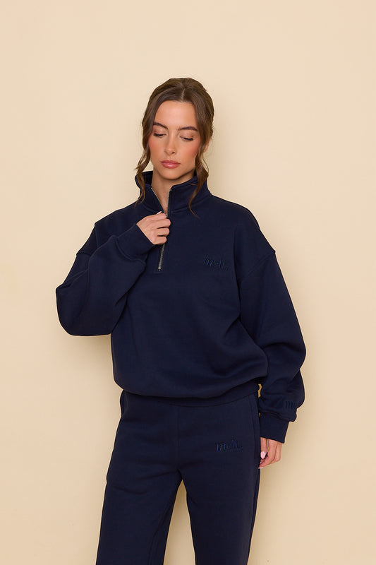 1/4 Zip Sweater | Navy