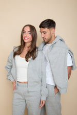 Zip Hoodie | Grey Marl