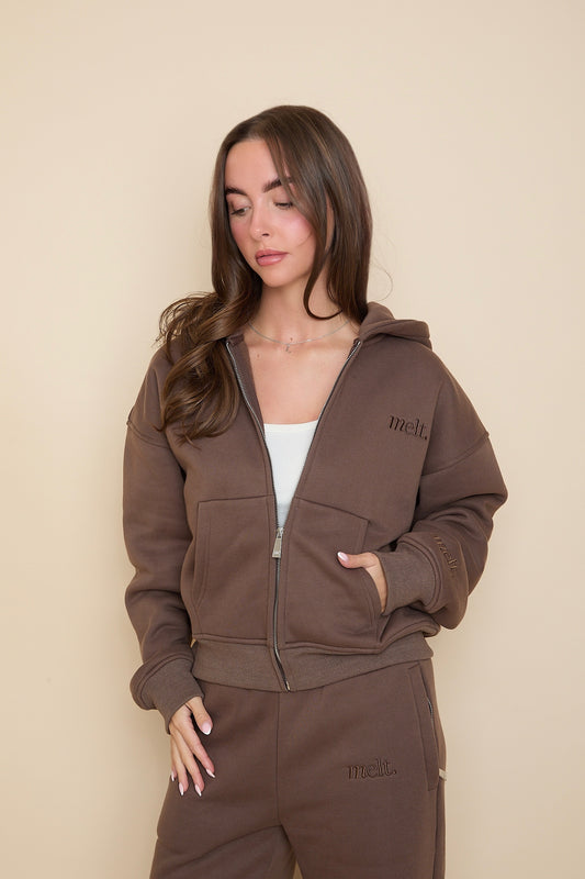Zip Hoodie | Espresso